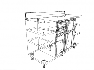 back bar coffee unit 150cm 3D Модель
