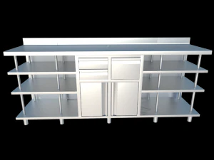 back bar coffee unit 250cm 3D Model