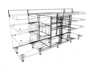 back bar coffee unit 250cm 3D Model