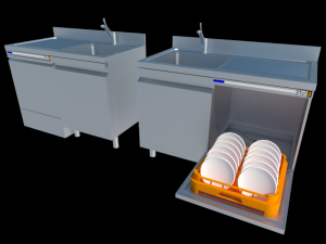 2 industrial sink simple Modelo 3D