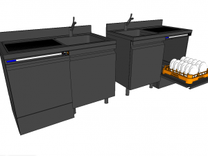 2 industrial sink simple 3D मॉडल