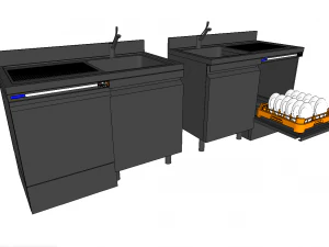 2 industrial sink simple 3D Model