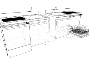 2 industrial sink simple 3D Model