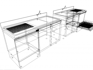 2 industrial sink double 3D मॉडल