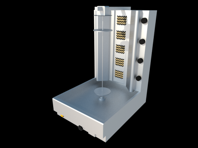 gas doner kebab machine Model 3D .c4d .max .obj .3ds .fbx .stl .blend 