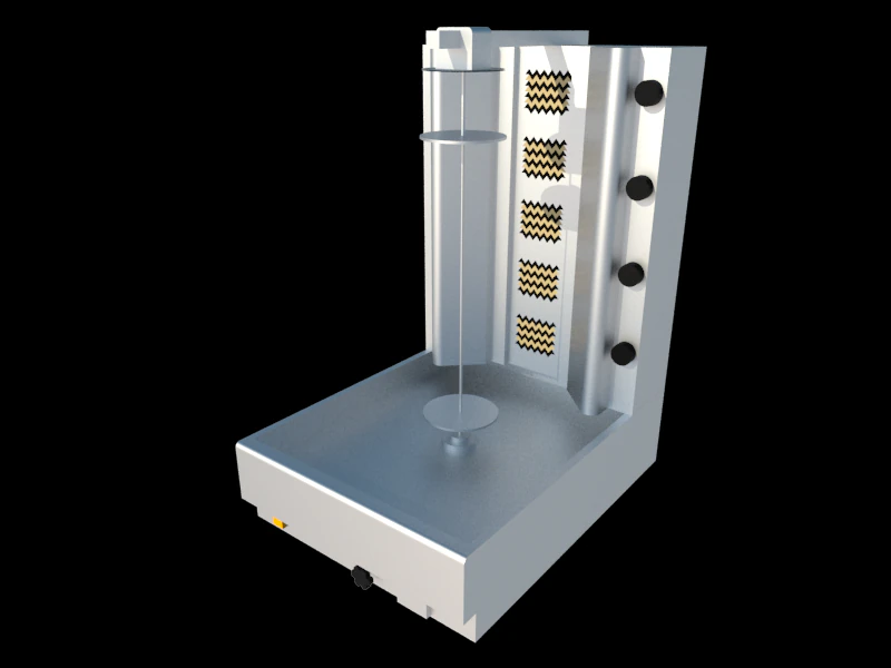 gas doner kebab machine 3D Model .c4d .max .obj .3ds .fbx .stl .blend 