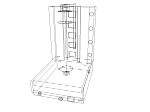 gas doner kebab machine Model 3D