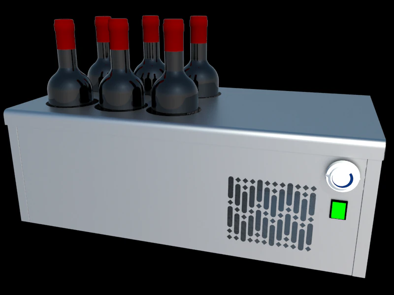 bottle cooler 3D Model .c4d .max .obj .3ds .fbx .stl .blend