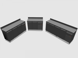 front table top refrigerator 3D Model