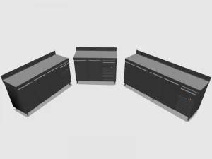 front table top refrigerator 3D Model