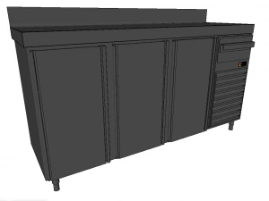 front table top refrigerator 3D Model