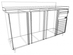 front table top refrigerator 3D Model