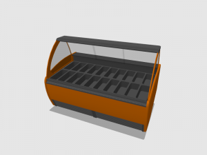 ice cream display case 3D 模型