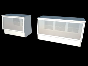 クローズドショーケース 3Dモデル