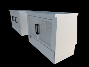 closed showcase Modello 3D