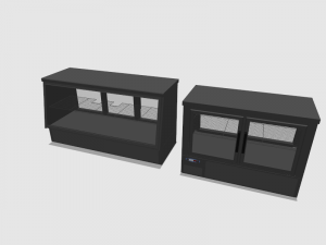 closed showcase Modello 3D