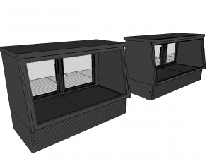 closed showcase Modello 3D