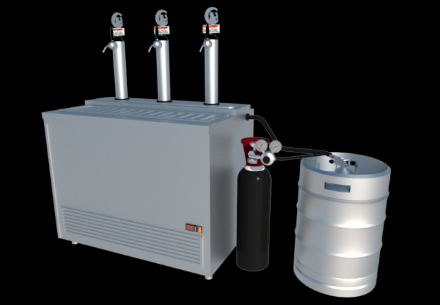 beer cooler 3D Model .c4d .max .obj .3ds .fbx .stl .blend 