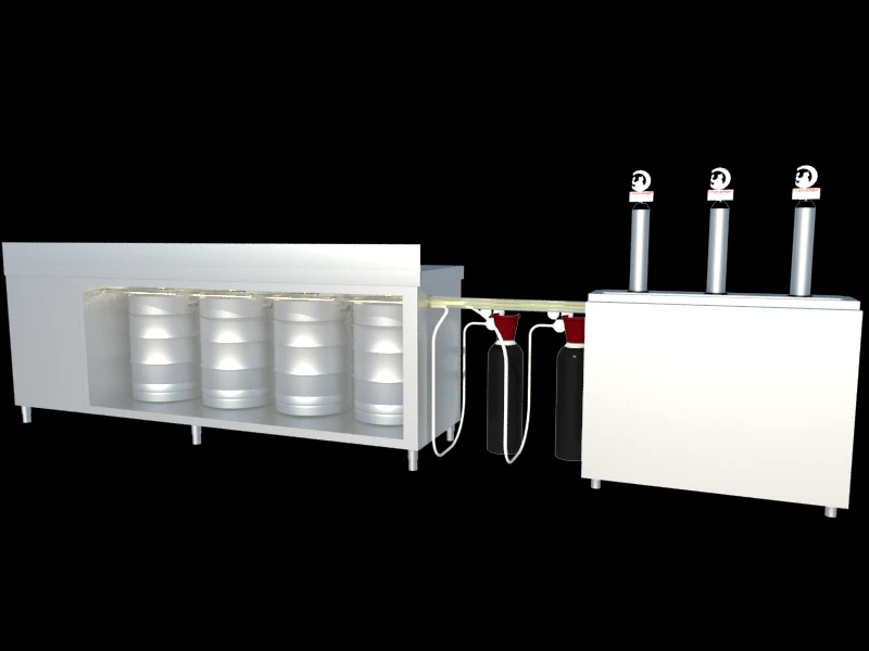 refrigerador de cerveja com c&acirc;mera Modelo 3D .c4d .max .obj .3ds .fbx .stl .blend 