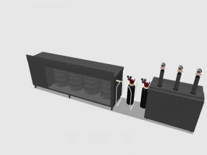 refrigerador de cerveja com c&acirc;mera Modelo 3D