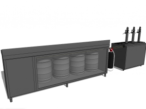 beer cooler with camera Model 3D