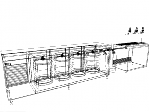 beer cooler with camera Model 3D