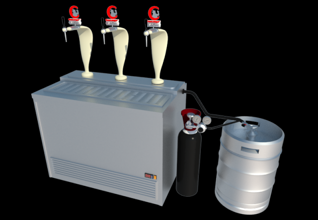 beer cooler model 2 Modelo 3D .c4d .max .obj .3ds .fbx .stl .blend 