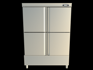 refrigerator cabinet 4 doors 3D-Modell