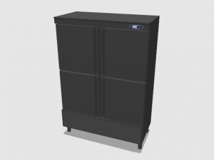 refrigerator cabinet 4 doors 3D-Modell