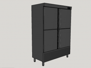 refrigerator cabinet 4 doors 3D-Modell