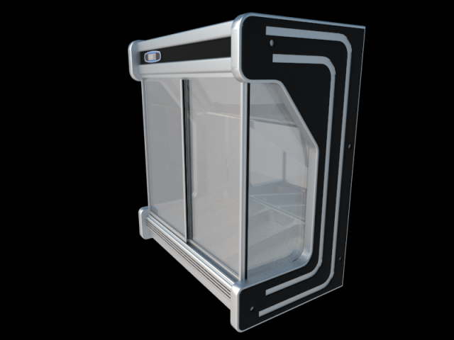 refrigerated wall display case 3D Модель .c4d .max .obj .3ds .fbx .stl .blend 