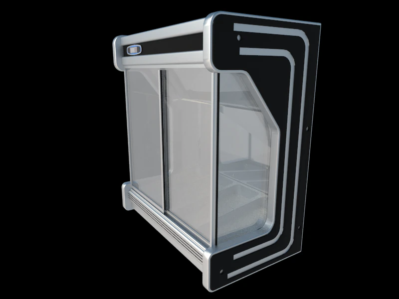 refrigerated wall display case 3D Model .c4d .max .obj .3ds .fbx .stl .blend 