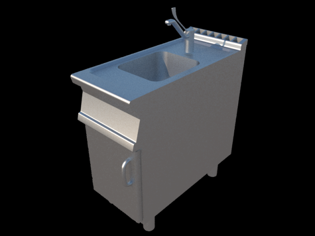 sink module 40 cm serie 900 3D मॉडल .c4d .max .obj .3ds .fbx .stl .blend 