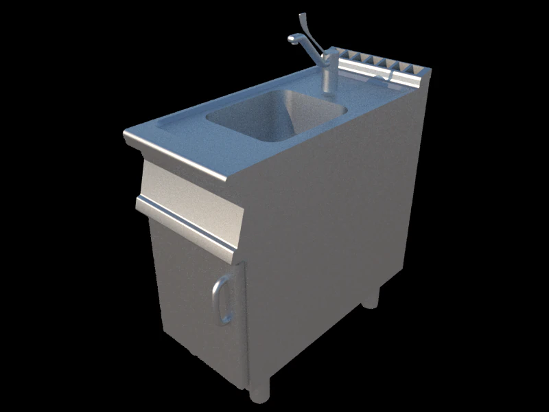 sink module 40 cm serie 900 3D Model .c4d .max .obj .3ds .fbx .stl .blend