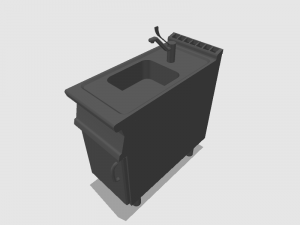 sink module 40 cm serie 900 3D मॉडल