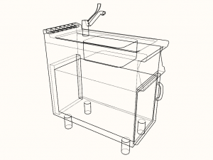 sink module 40 cm serie 900 3D मॉडल