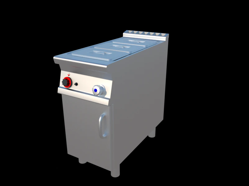 bain marie module 40 cm serie 900 3D Model .c4d .max .obj .3ds .fbx .stl .blend