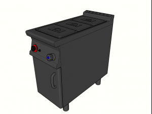 bain marie module 40 cm serie 900 Modèle 3D