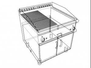 fri-top smooth-slotted 80 cm serie 900 3D Model