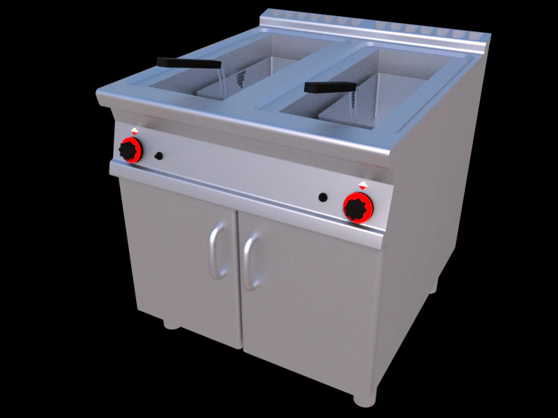 double fryer 80 cm serie 900 3D Model .c4d .max .obj .3ds .fbx .stl .blend 