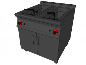 double fryer 80 cm serie 900 3D Model