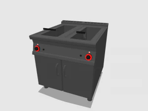 double fryer 80 cm serie 900 3D Model