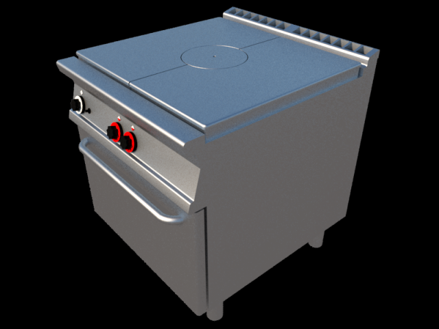 modular kitchen of an open fire with oven 80 cm serie 900 3D Model .c4d .max .obj .3ds .fbx .stl .blend 