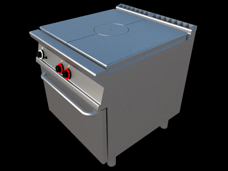 modular kitchen of an open fire with oven 80 cm serie 900 3D Model .c4d .max .obj .3ds .fbx .stl .blend 