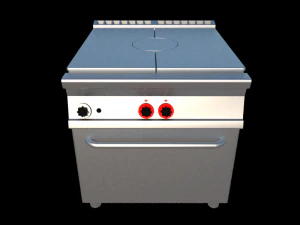modular kitchen of an open fire with oven 80 cm serie 900 3D Model