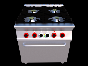 modular kitchen with four fire with oven 80 cm serie 900 3Dモデル