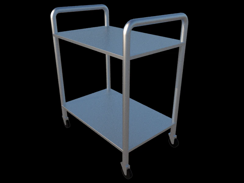 tray transport trolley 3D Model .c4d .max .obj .3ds .fbx .stl .blend 
