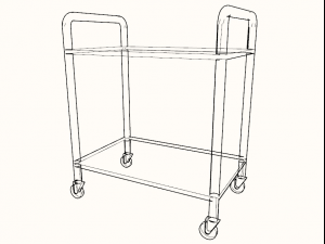 tray transport trolley 3D Модель