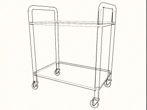 tray transport trolley 3D Model
