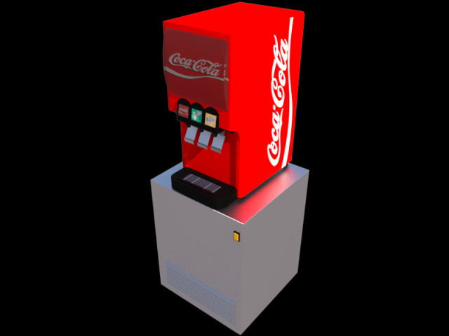 soda dispenser 3D Model .c4d .max .obj .3ds .fbx .stl .blend 
